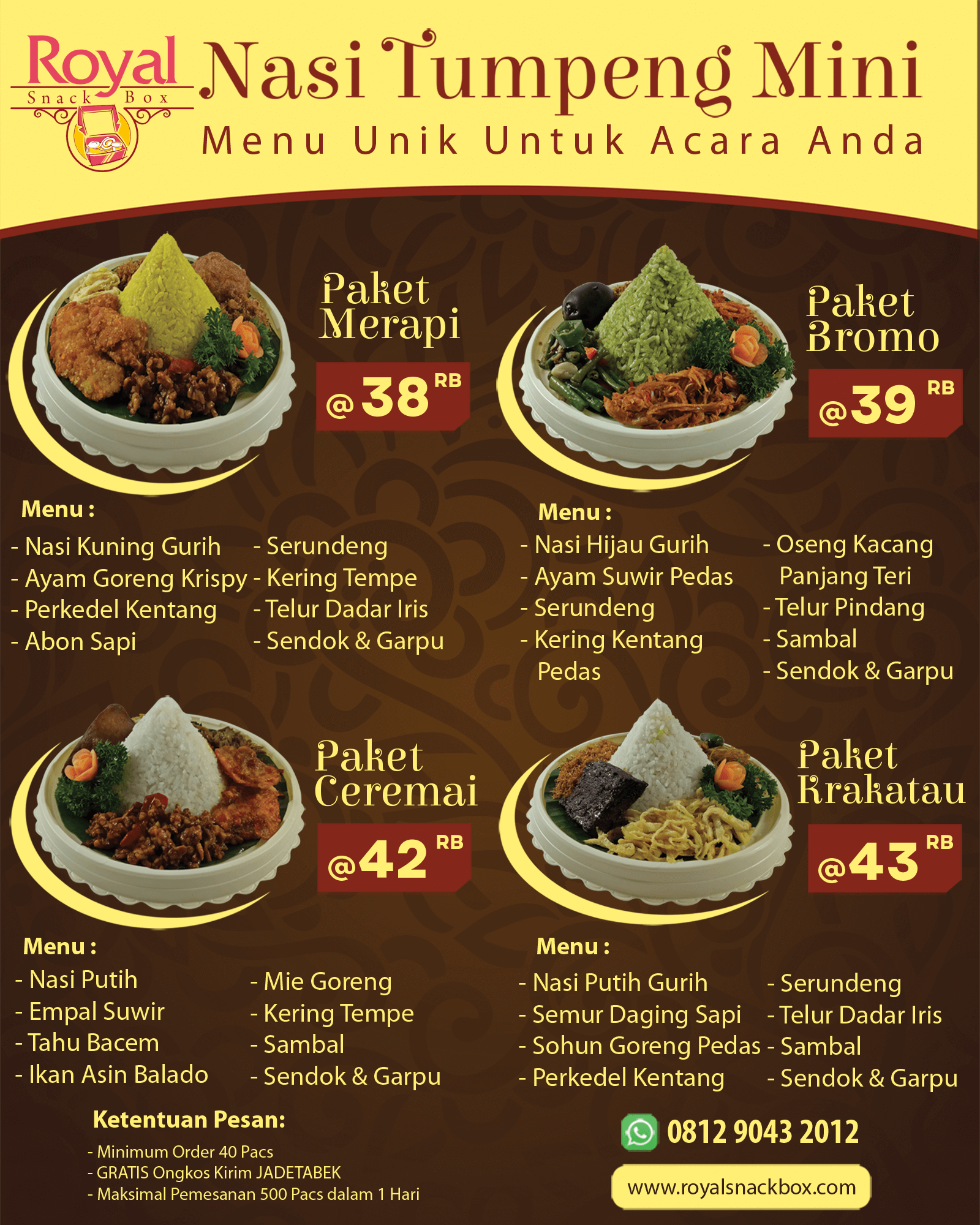Pesan Nasi Tumpeng Mini di Cikarang Royal Snack Box