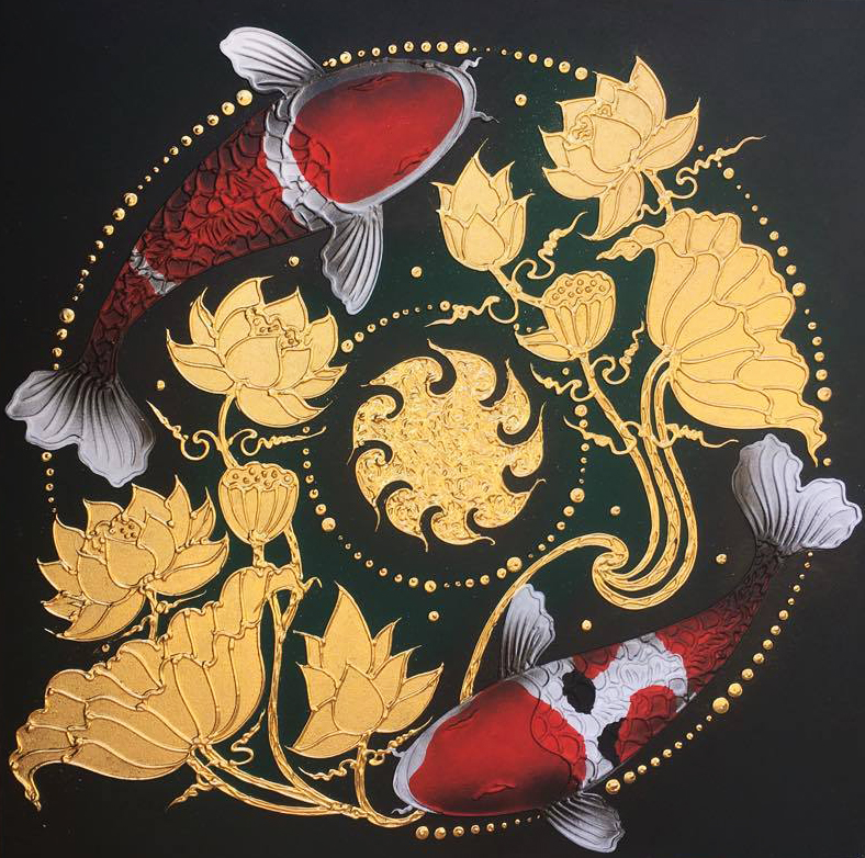 Famous Koi Fish Painting Online For Sale Royal Thai Art