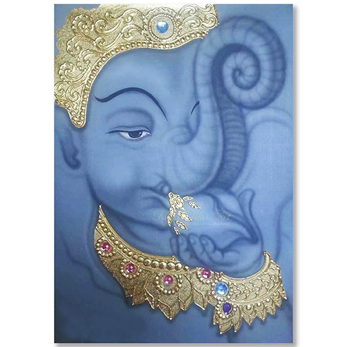 Ganesha Acrylic Painting On Canvas