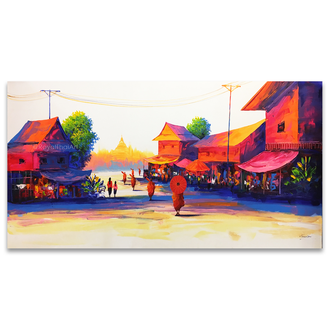 Thai Village Original Paintings l Buy Art Online Thailand