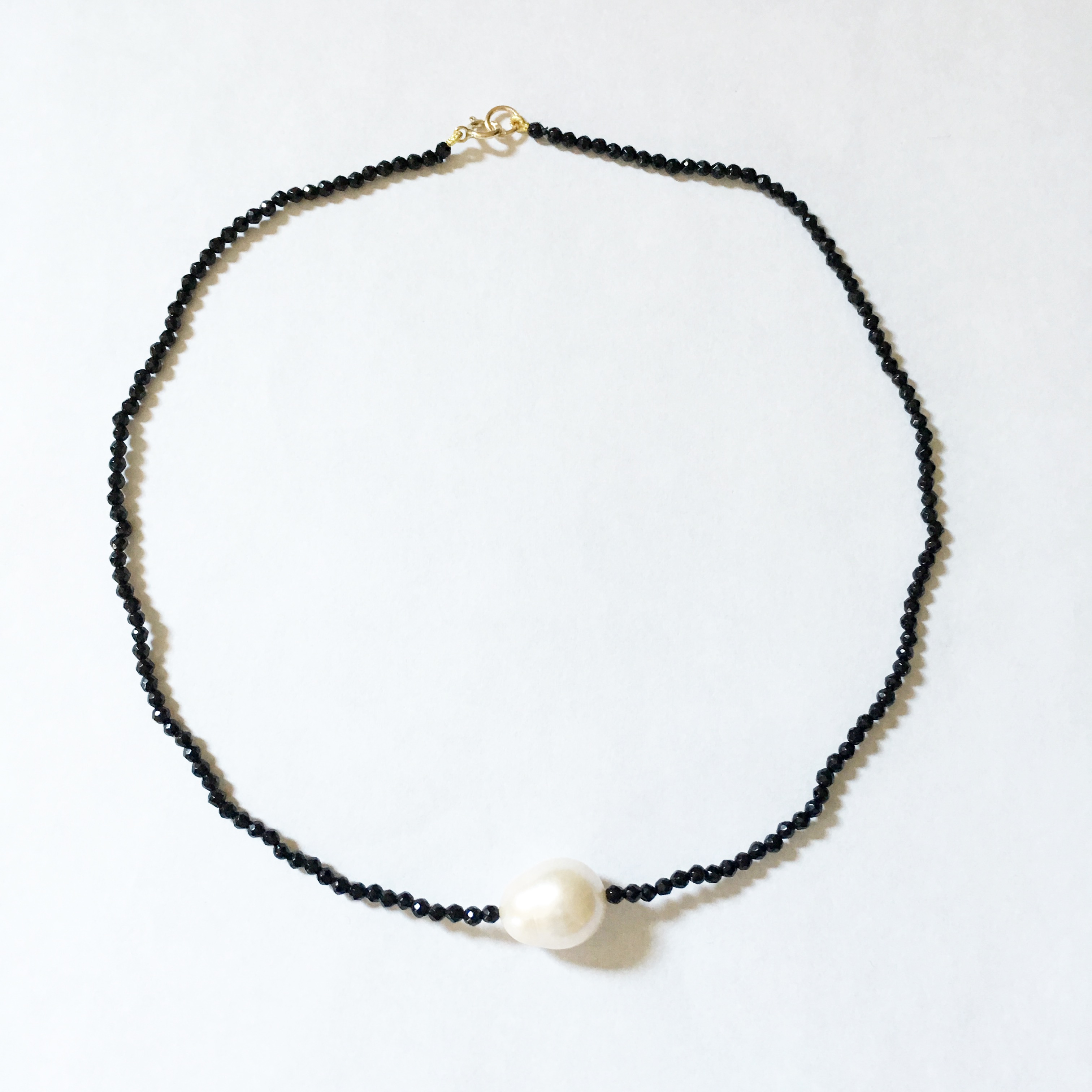 Pearl Black Beaded Choker Necklace Royalty Boutique
