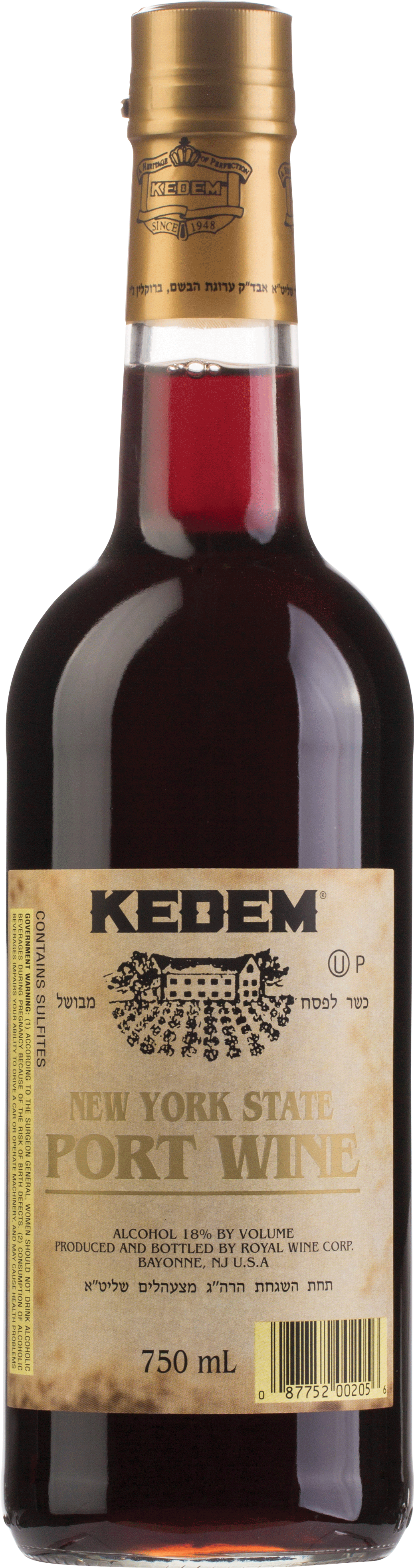 KEDEM PORT N.Y.S. 750 ML Royalwine Royalwine