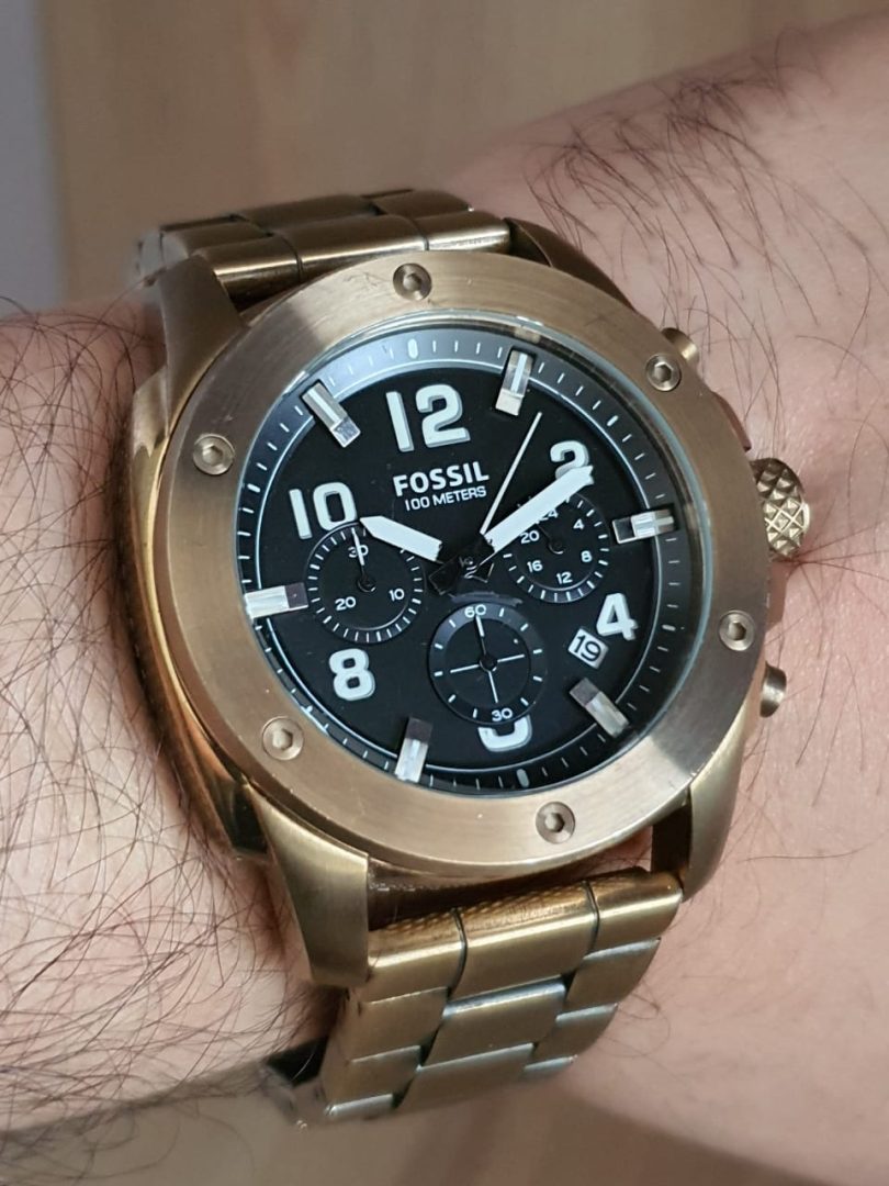 Fossil Men’s Analog Quartz Stainless Steel Brown Dial