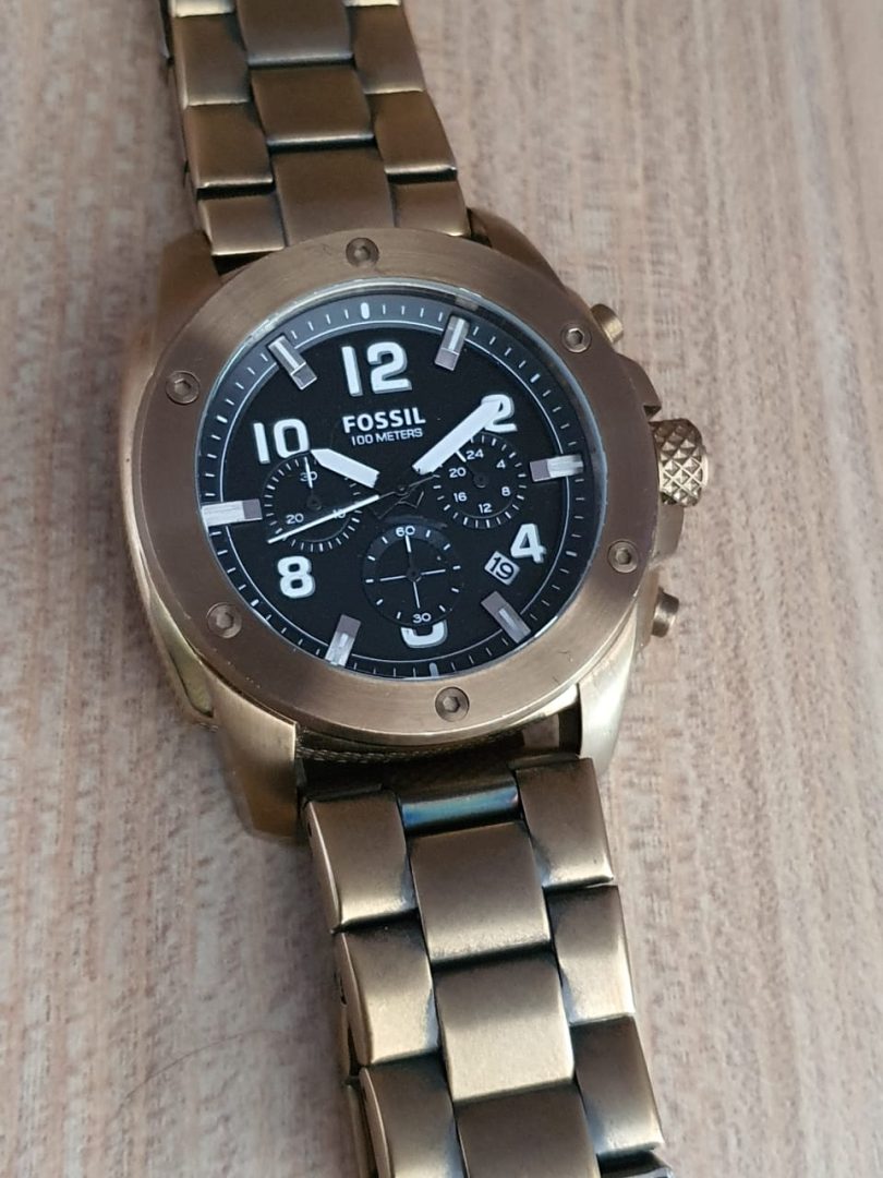 Fossil Men’s Analog Quartz Stainless Steel Brown Dial