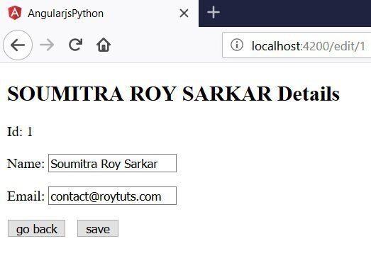 Python REST APIs + Flask + Angular CRUD Example Roy Tutorials