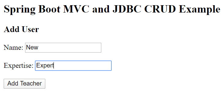 Spring Boot MVC and JDBC CRUD Example Roy Tutorials