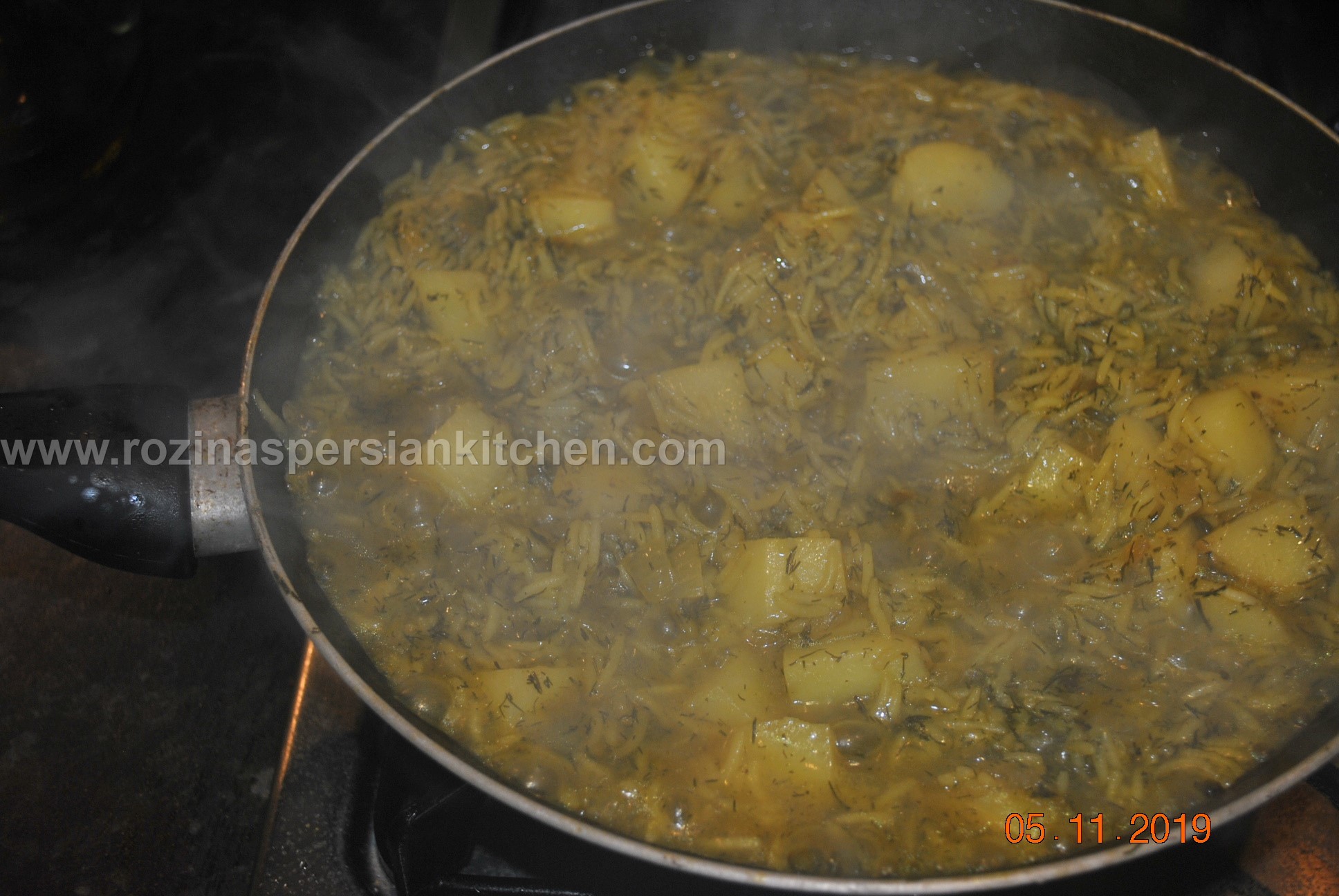 DillPotato Rice (ََA Persian Vegetarian rice dish) Rozina's Persian