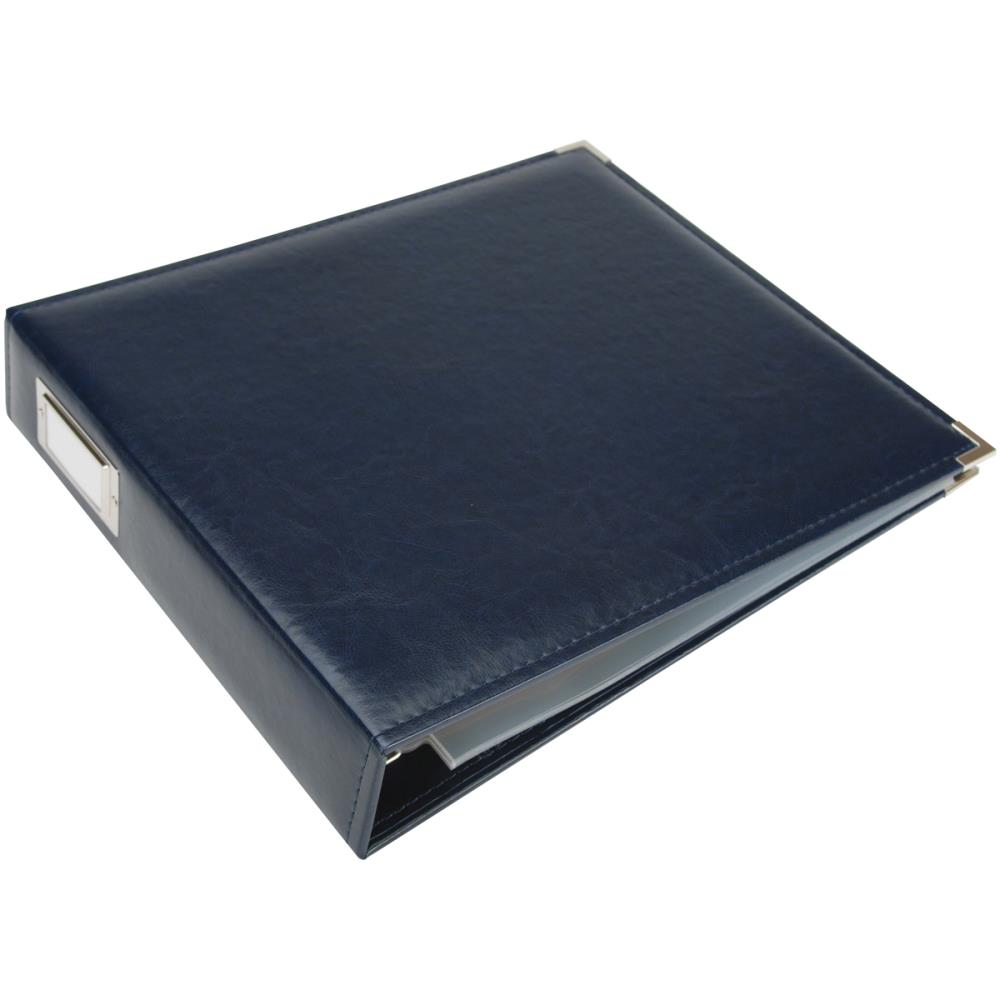 We R Classic Leather DRing Album 12X12 inch Navy