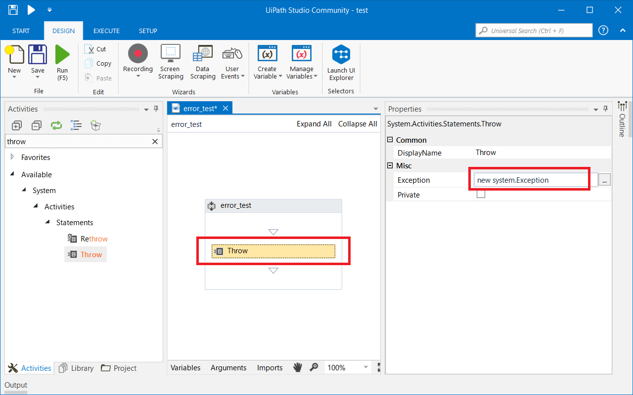 【UiPath】処理の途中でエラーにさせる方法 RPA Navi