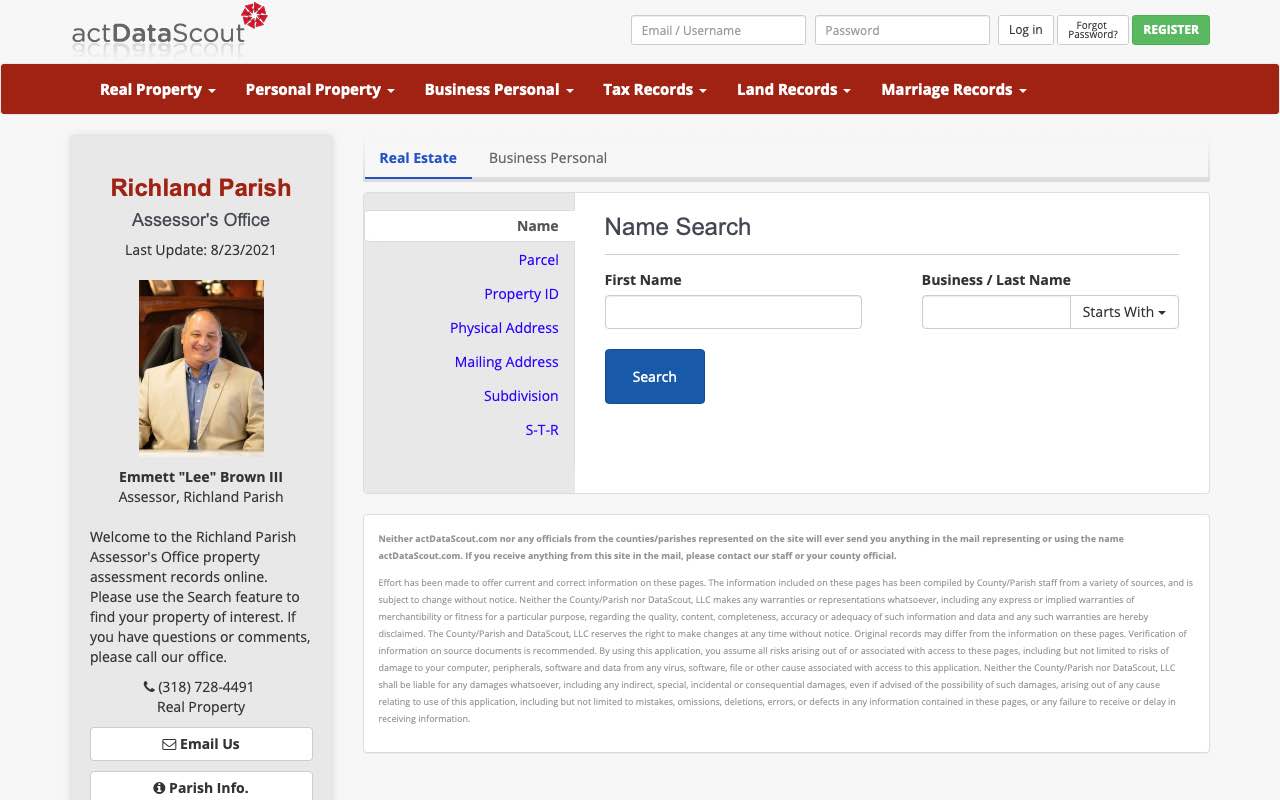 Home Page Richland Parish Assessor