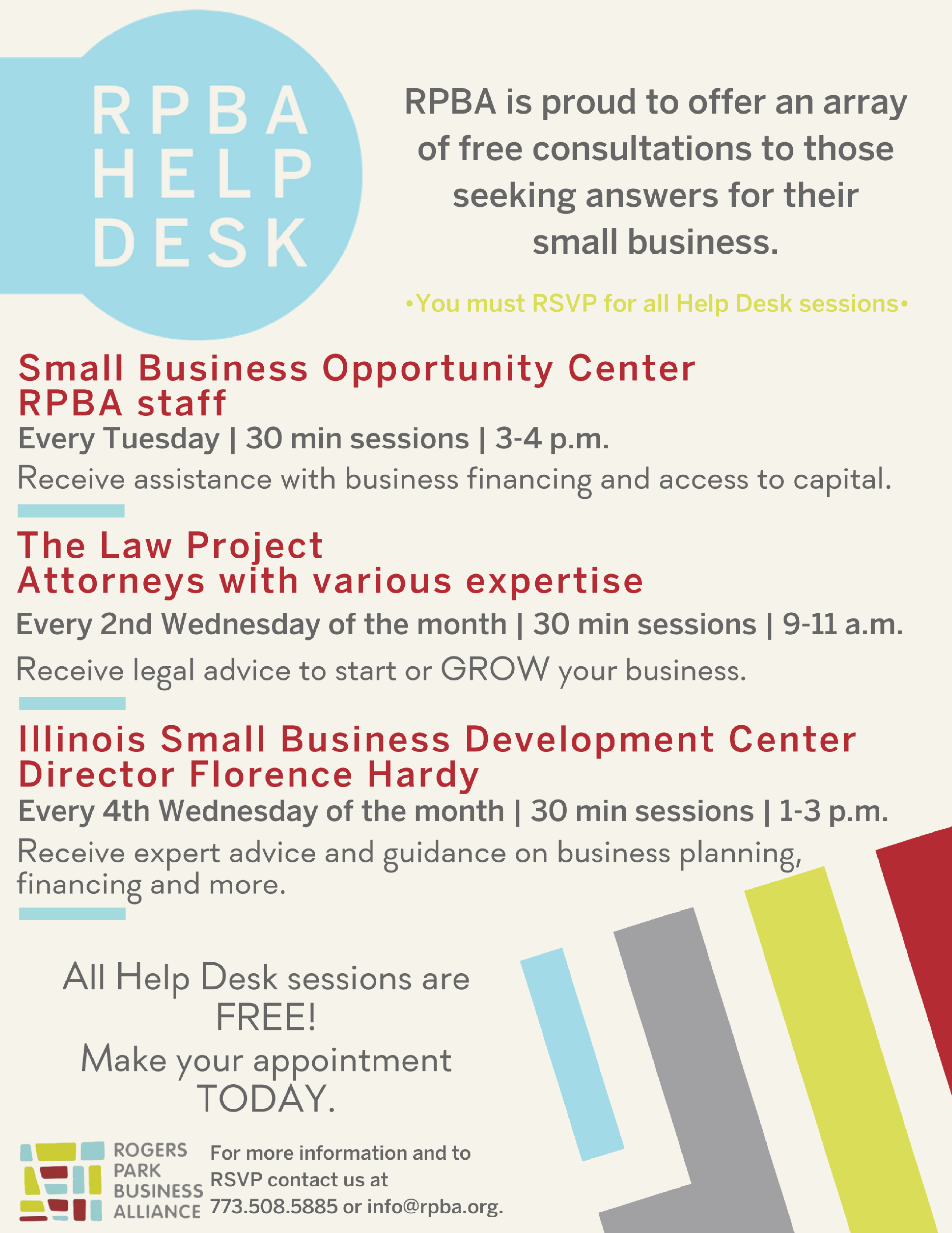 Help Desk Flyer Rogers Park Business Alliance