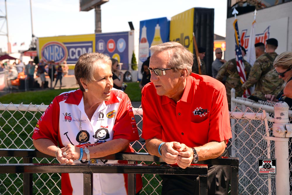 The late Terry Chandler and Don Schumacher Racing owner Don Schumacher at an NHRA event