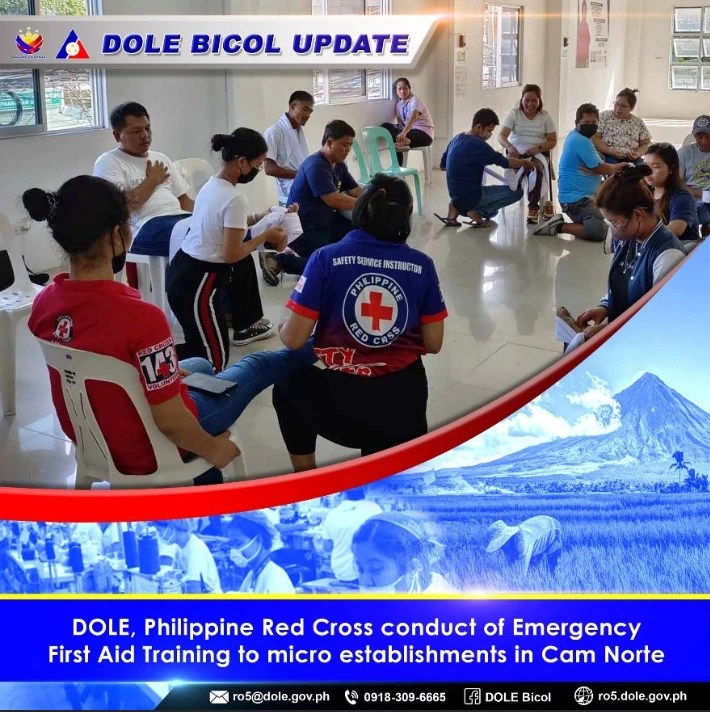Iriga DOLE, Philippine Red Cross conduct Emergency First Aid Training