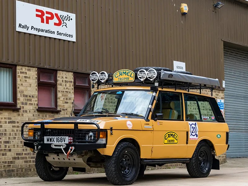 1979 Camel Range Rover Classic Rally Car Outside RPS RPS Rally