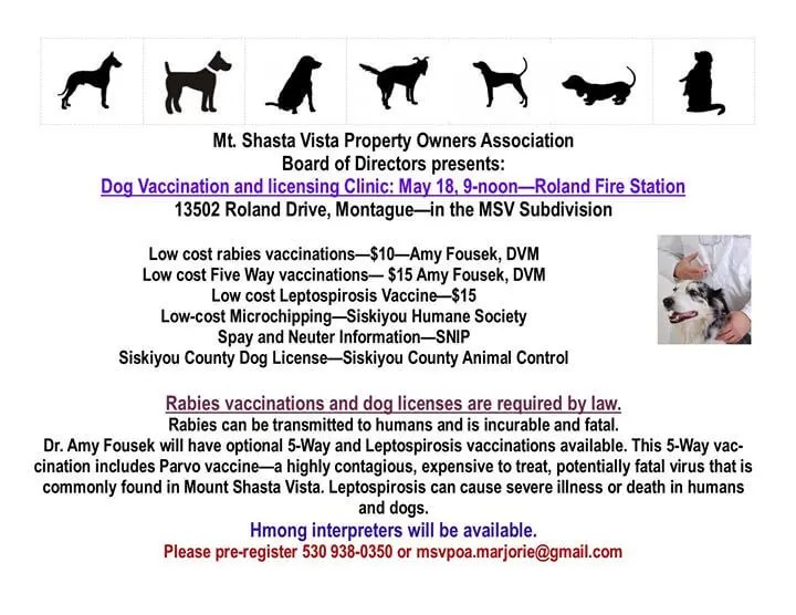 Local Low Cost Vaccine Clinics PLEASE SHARE Rescue Ranch Inc.