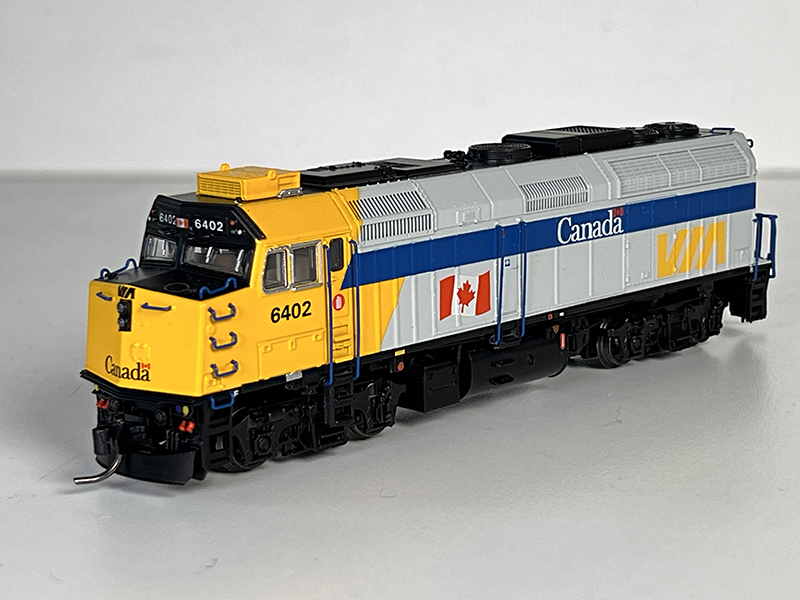 N Scale VIA F40PH2Ds from Rapido Trains Railroad Model Craftsman