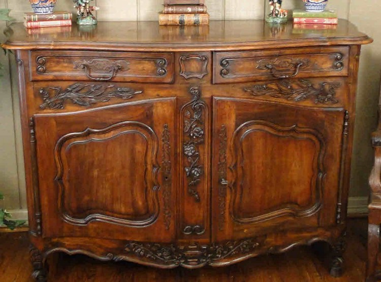 Antique French Country Buffet Sideboard Server Beautifully Carved Dark Oak eBay