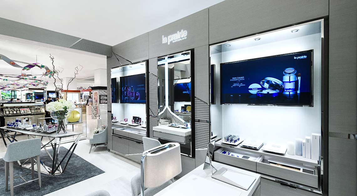 La Prairie unveils a reimagined concept store at Takashimaya Shopping