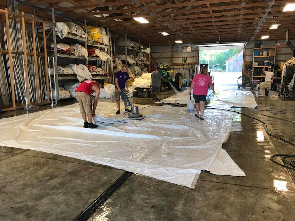 washing R&R Tent Rental