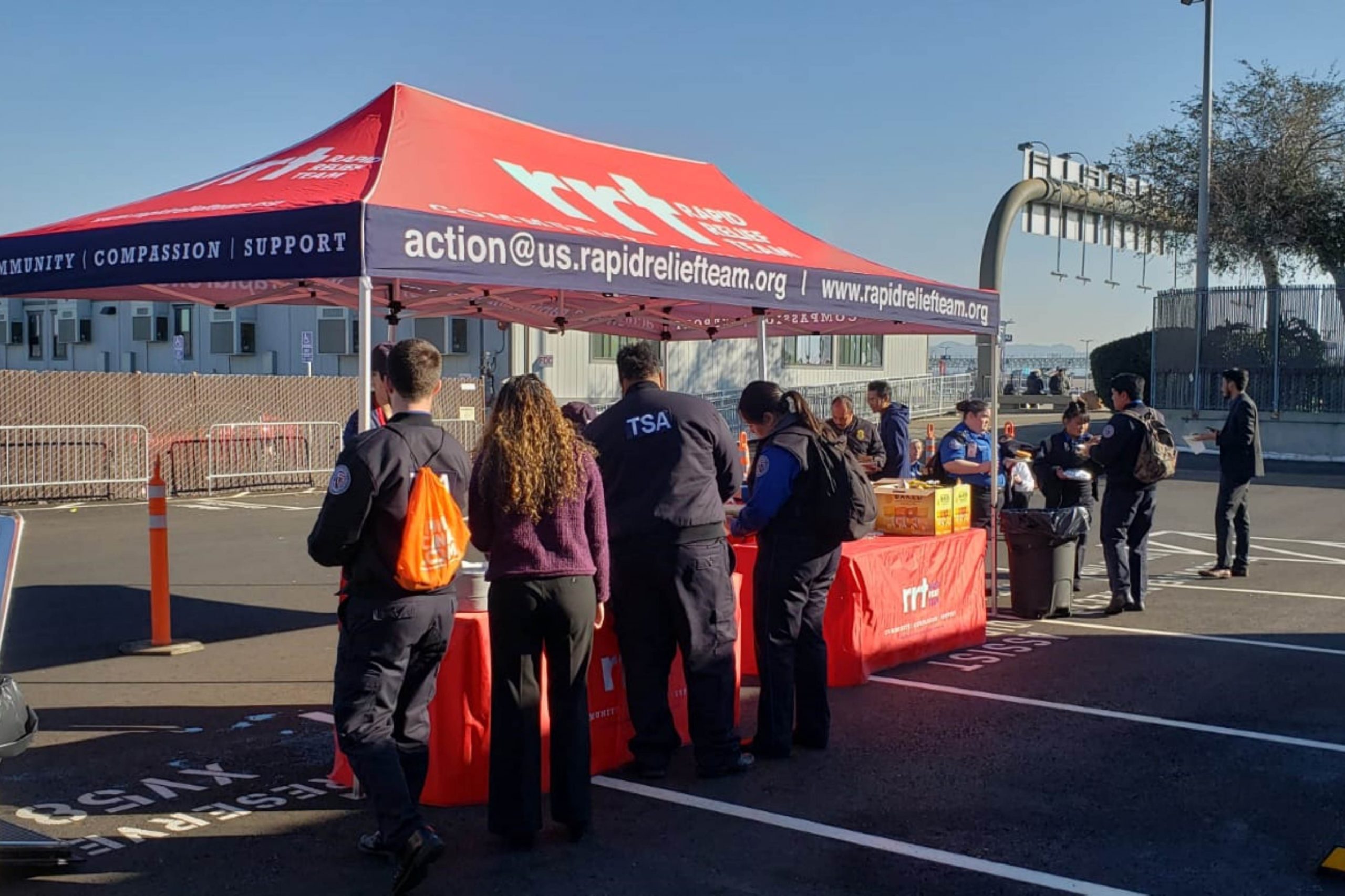 Rapid Relief Team serves TSA Agents at Oakland International Airport