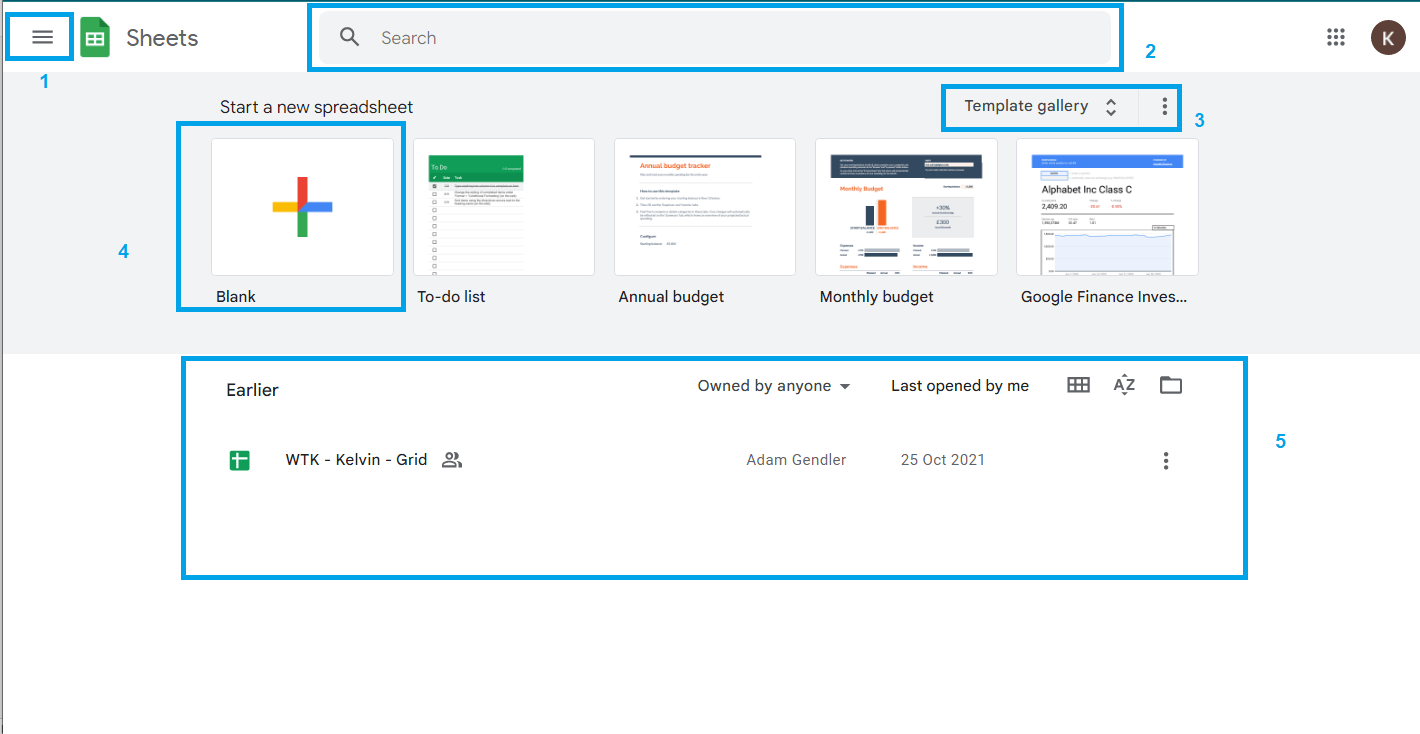 The Introduction to the Google Sheets Interface