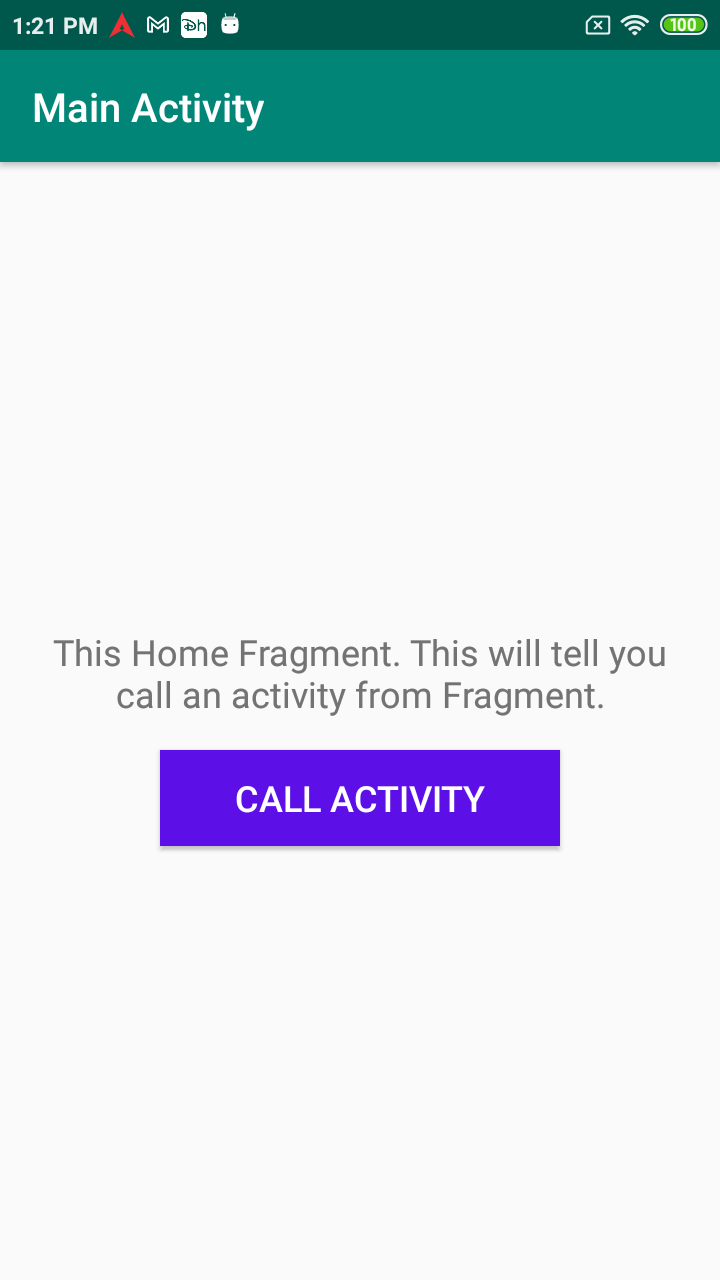 Start activity From Fragment Android Example