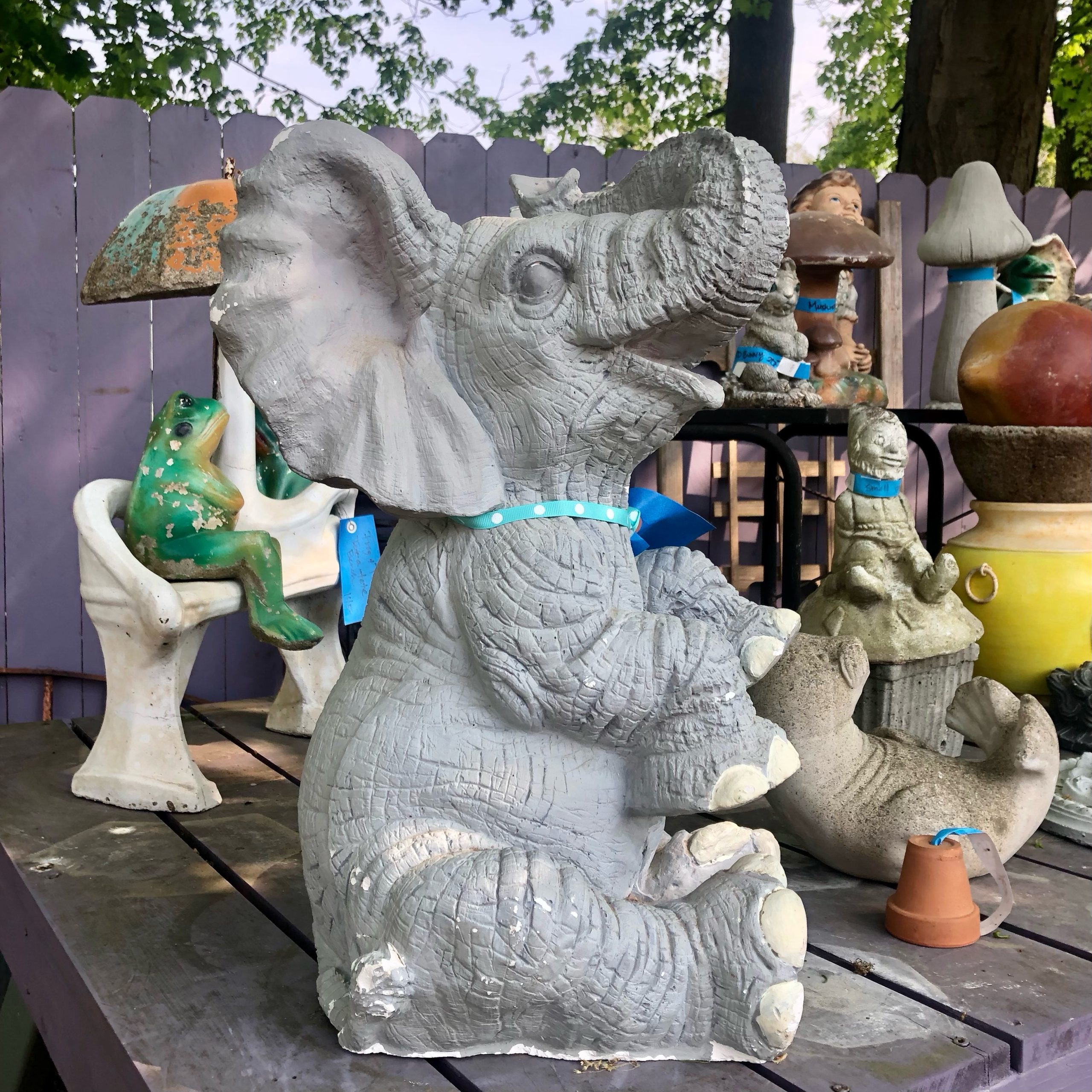 Vintage Chalkware Elephant