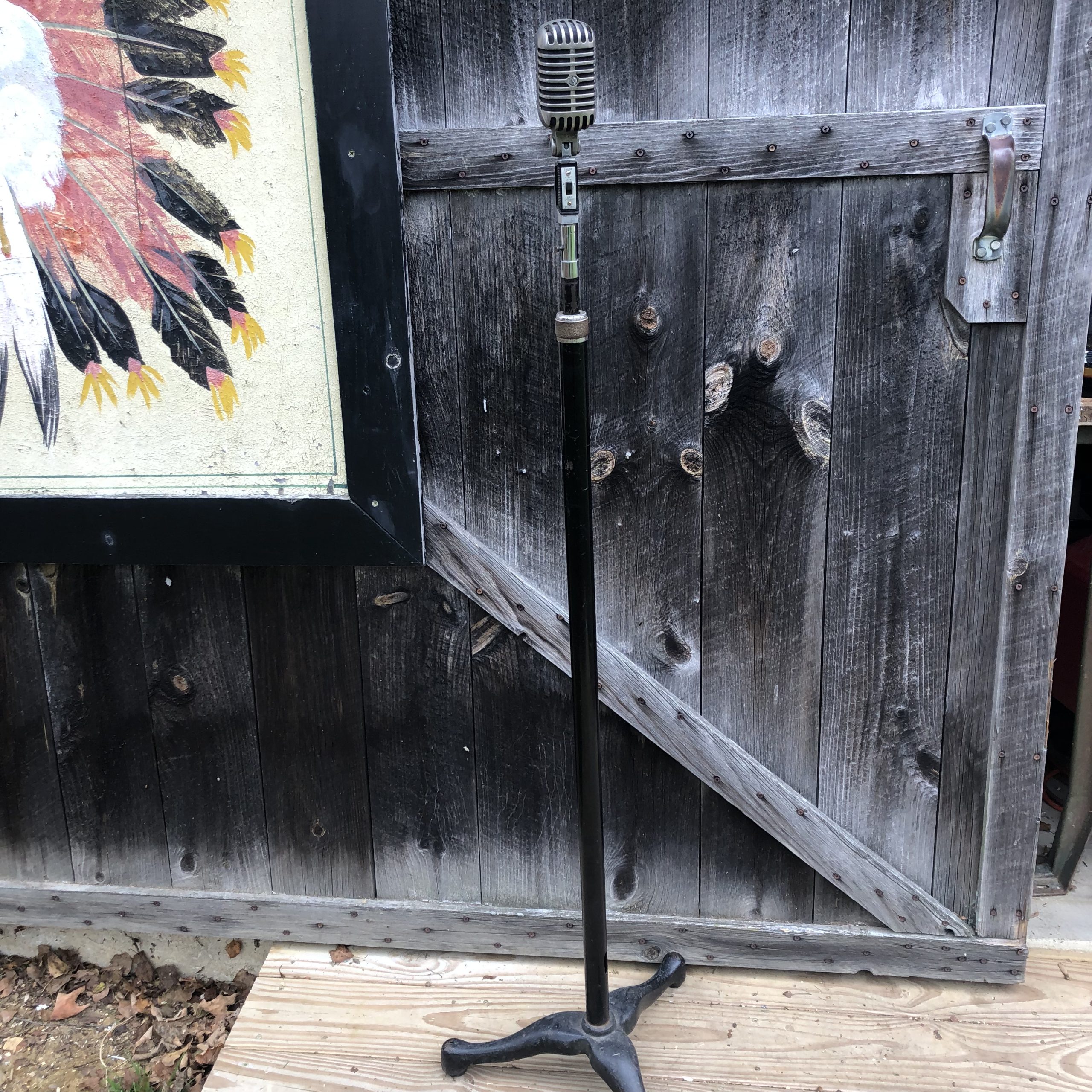 Vintage Shure Microphone with Stand