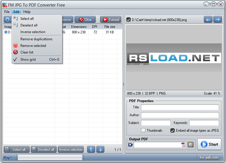 FM JPG To PDF Converter Free 2.52