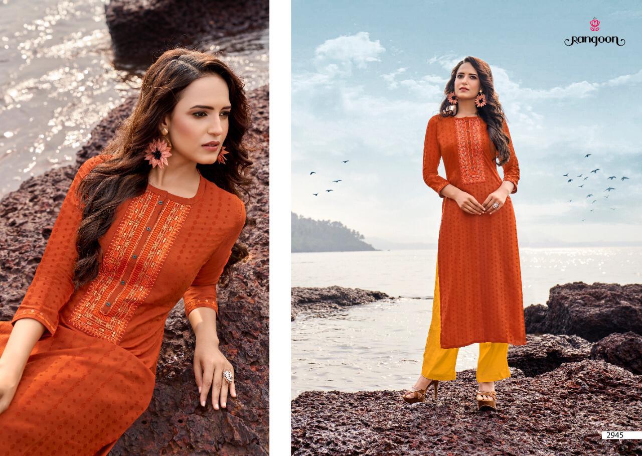 Exclusive Designer Kurti Dress in Orange Rsm Silks Online