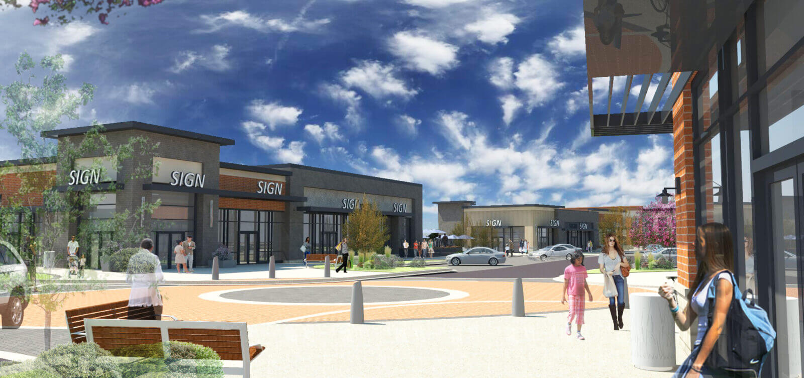 Central Park Commons Retail Storefront Rendering RSP Architects