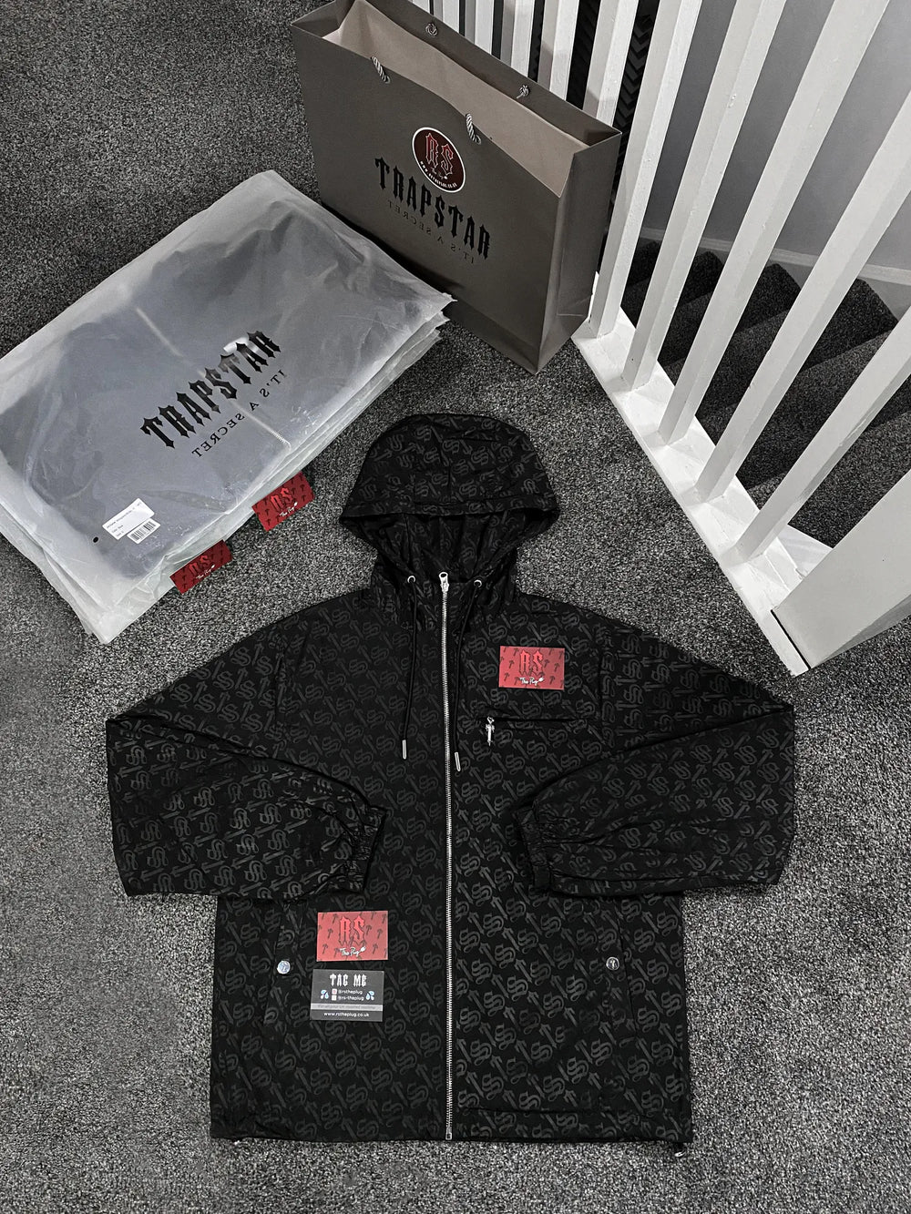 Trapstar Monogram Windbreaker Black RSThePlug