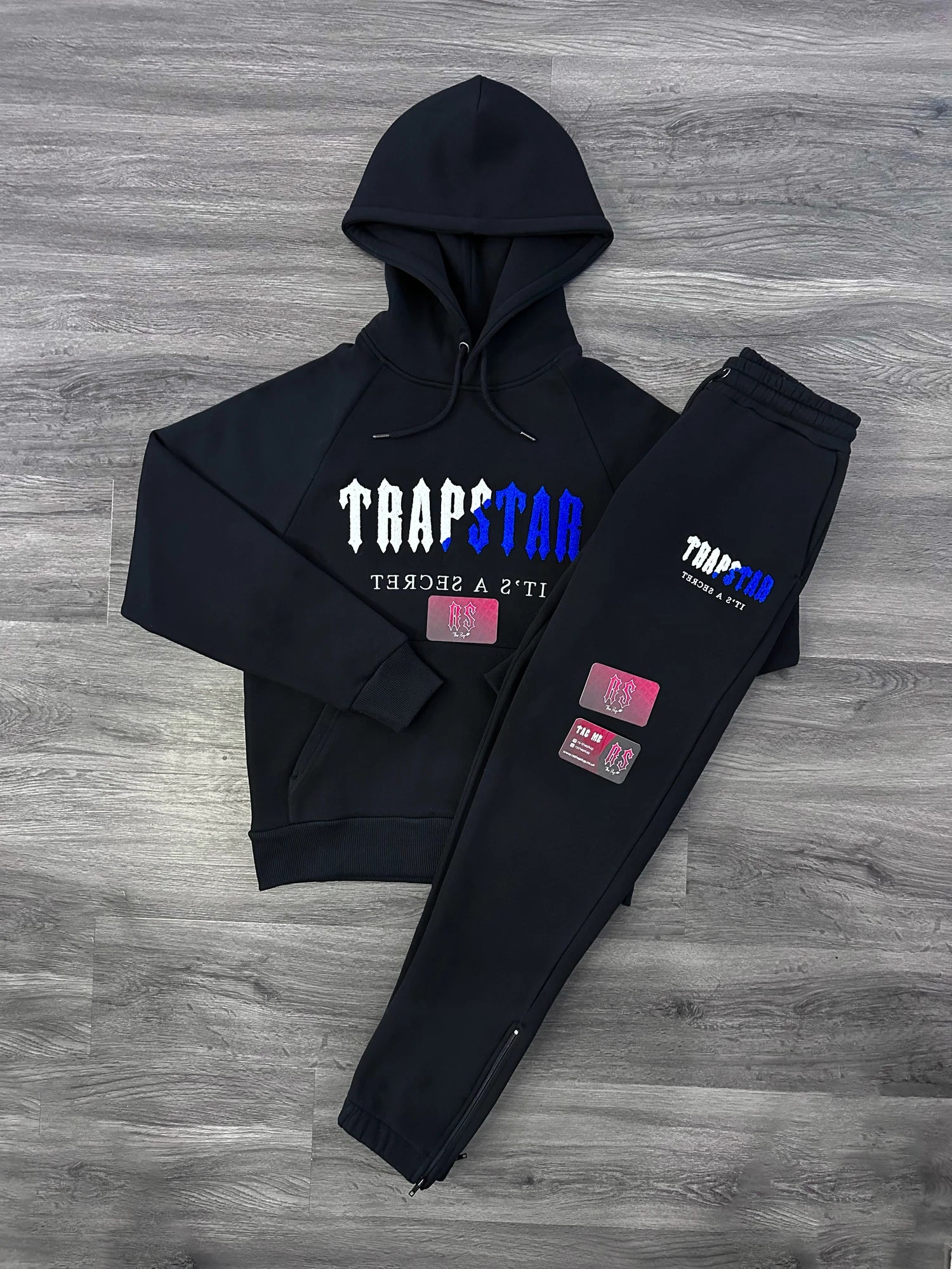 Trapstar Chenille Tracksuit Black Ice RSThePlug