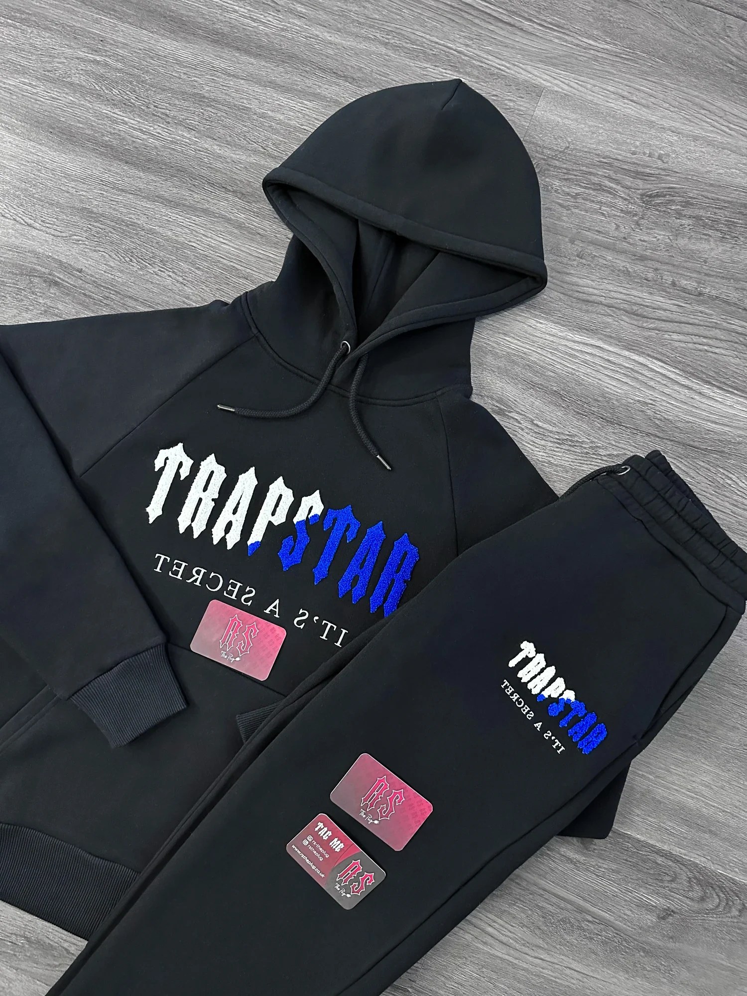 Trapstar Chenille Tracksuit Black Ice RSThePlug