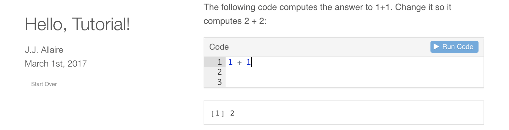 Interactive Tutorials for R