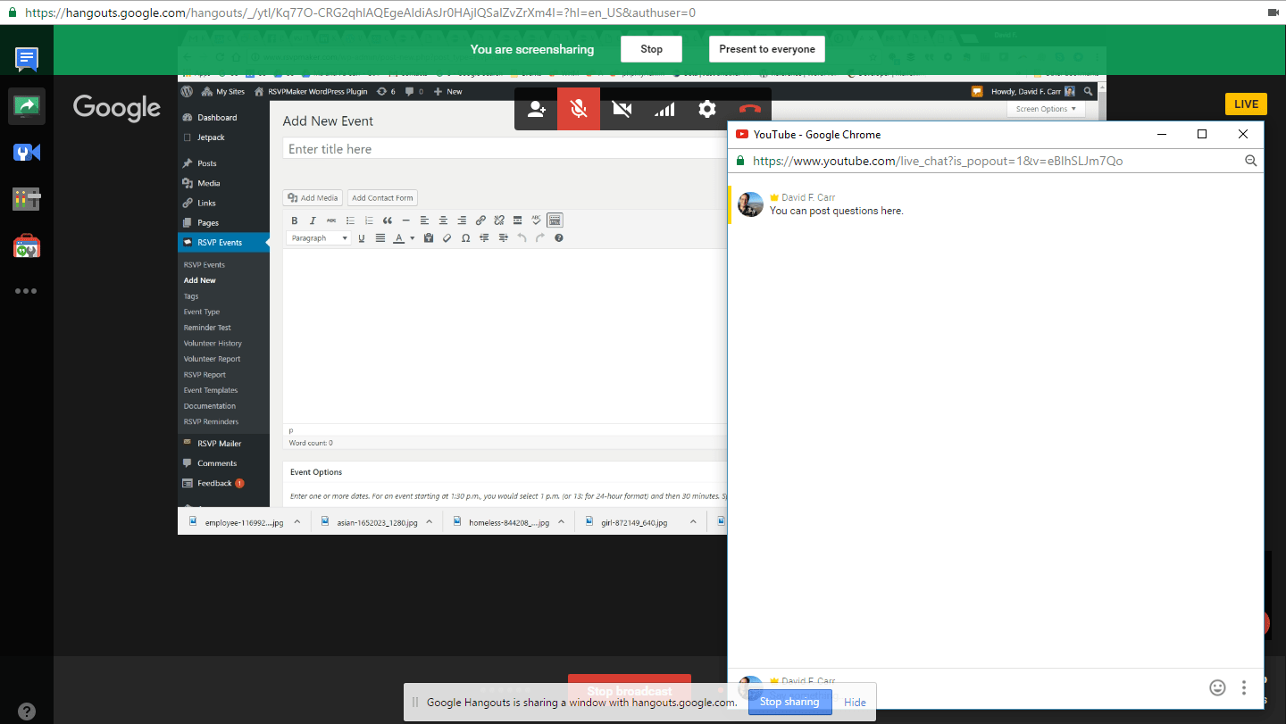 Creating a YouTube Live Event, with a Landing Page on Your