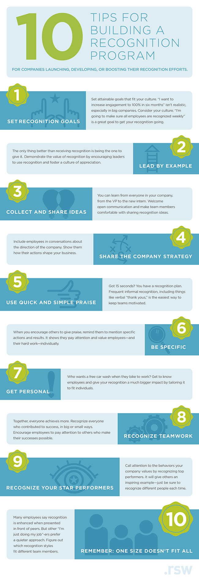 Ten tips for building an employee recognition program