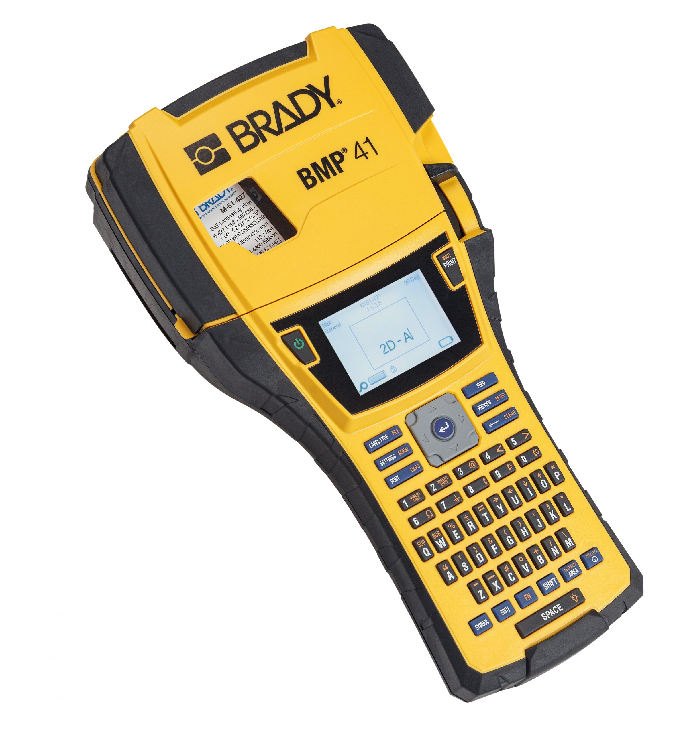 BMP41 Label Printer (Yellow) EU with Brady Workstation PWID Suite RT6