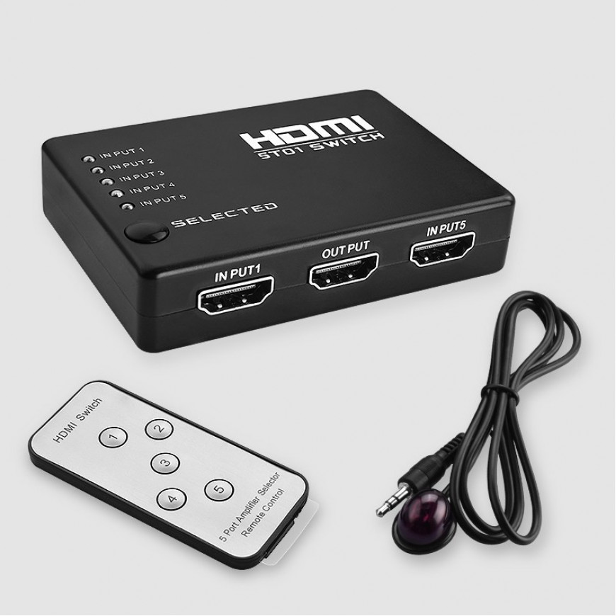 5x1 Auto Mini HDMI Switch