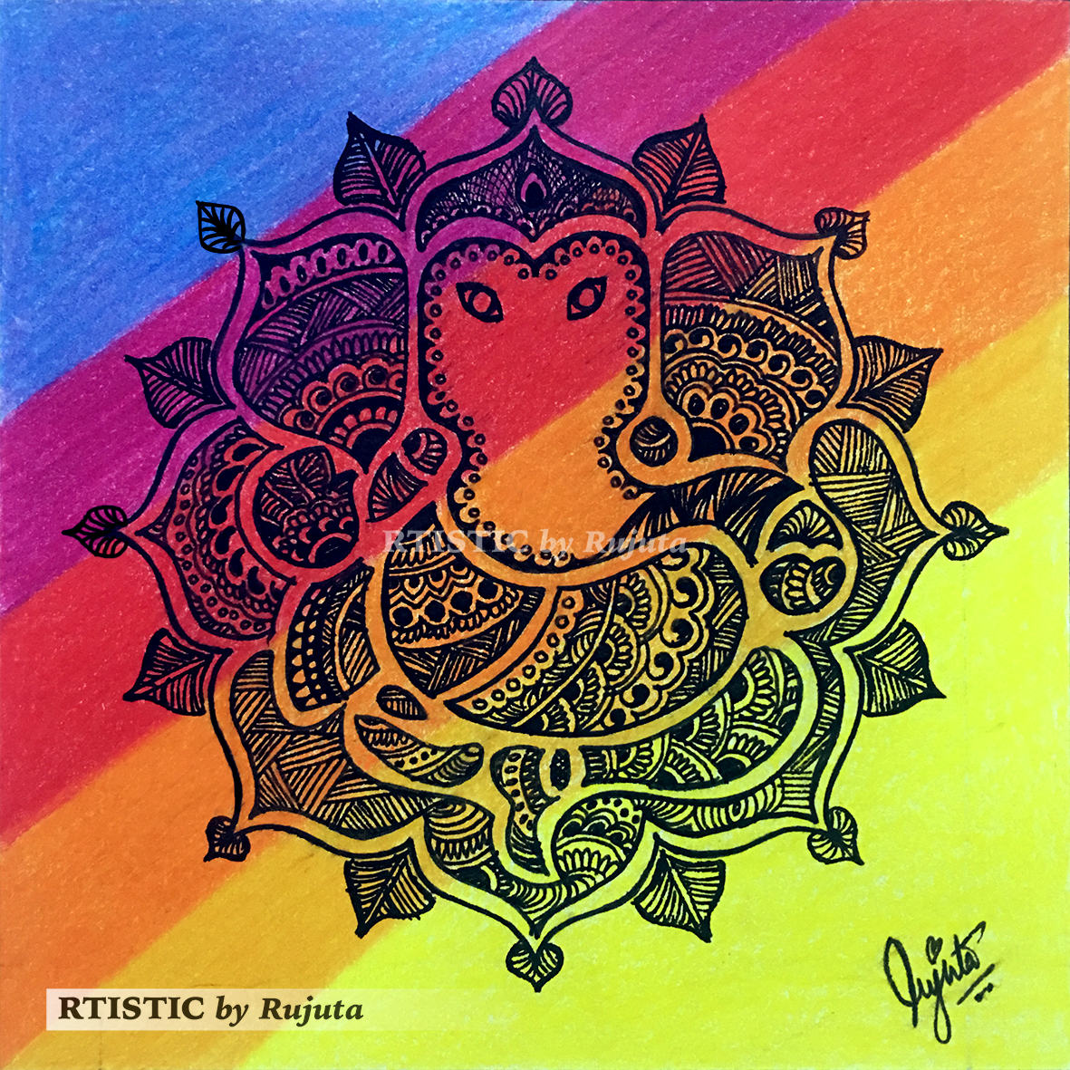 Ganpati Mandala Artwork rtistic by rujuta