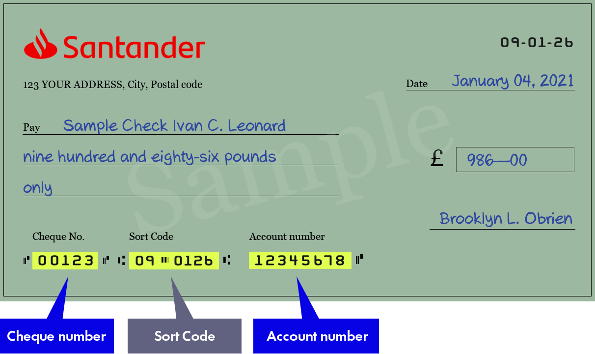 Sort Code 090126 of Santander UK in Merseyside