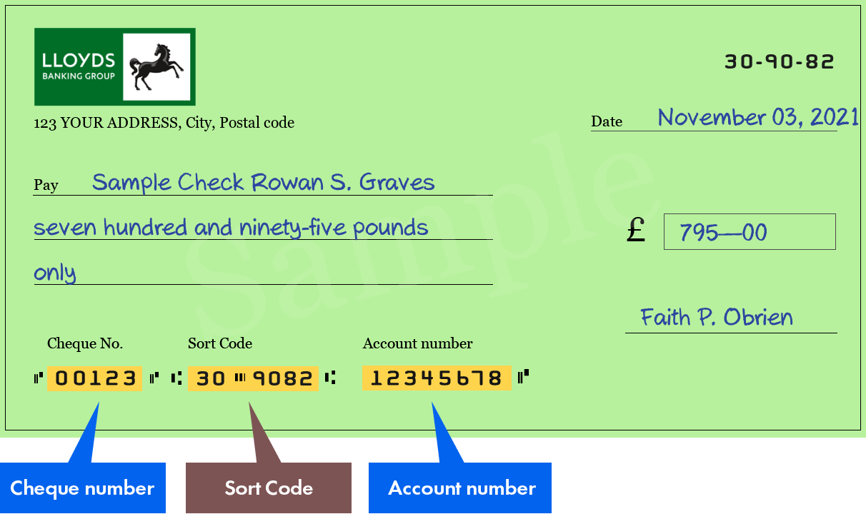 Sort Code 309082 of Lloyds Bank plc in Chelmsford