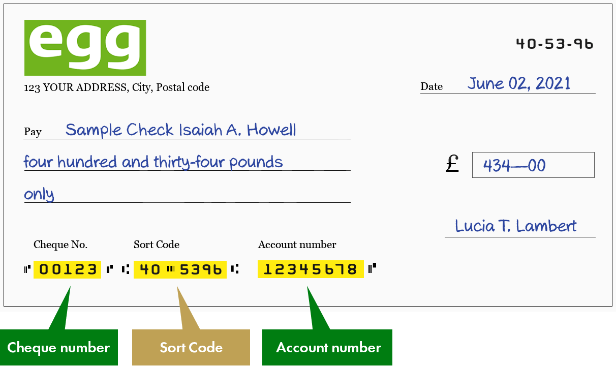 Egg Banking plc Sort Codes List (5 branches)