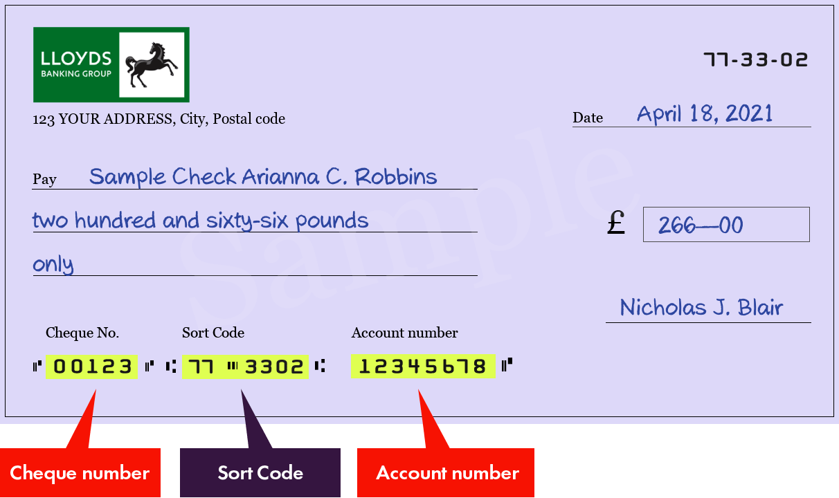 Sort Code 773302 of Lloyds Bank plc in Chelmsford