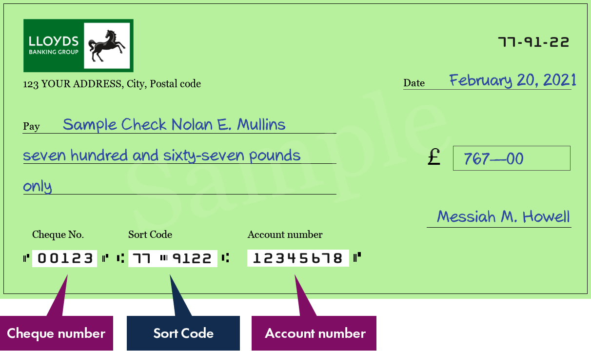 Sort Code 779122 of Lloyds Bank plc in Essex