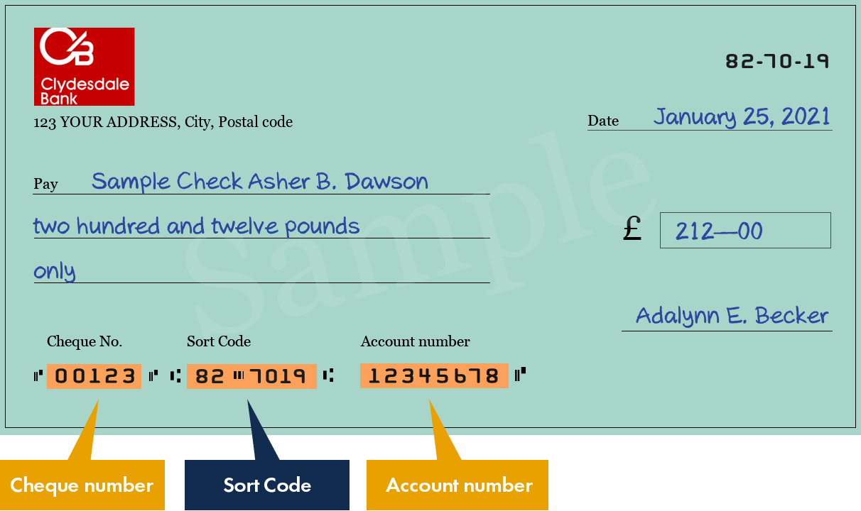 Sort Code 827019 of Clydesdale Bank plc in Clydebank