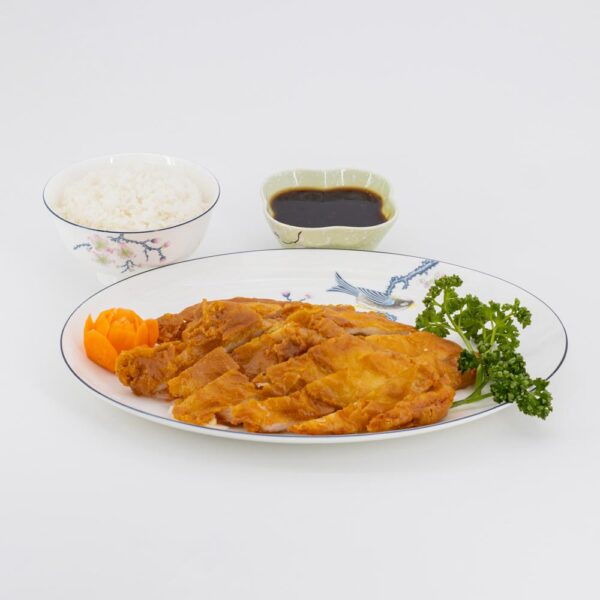 No.27 Kuřecí maso na česneku s rýží 蒜香鸡 Restaurance Tong