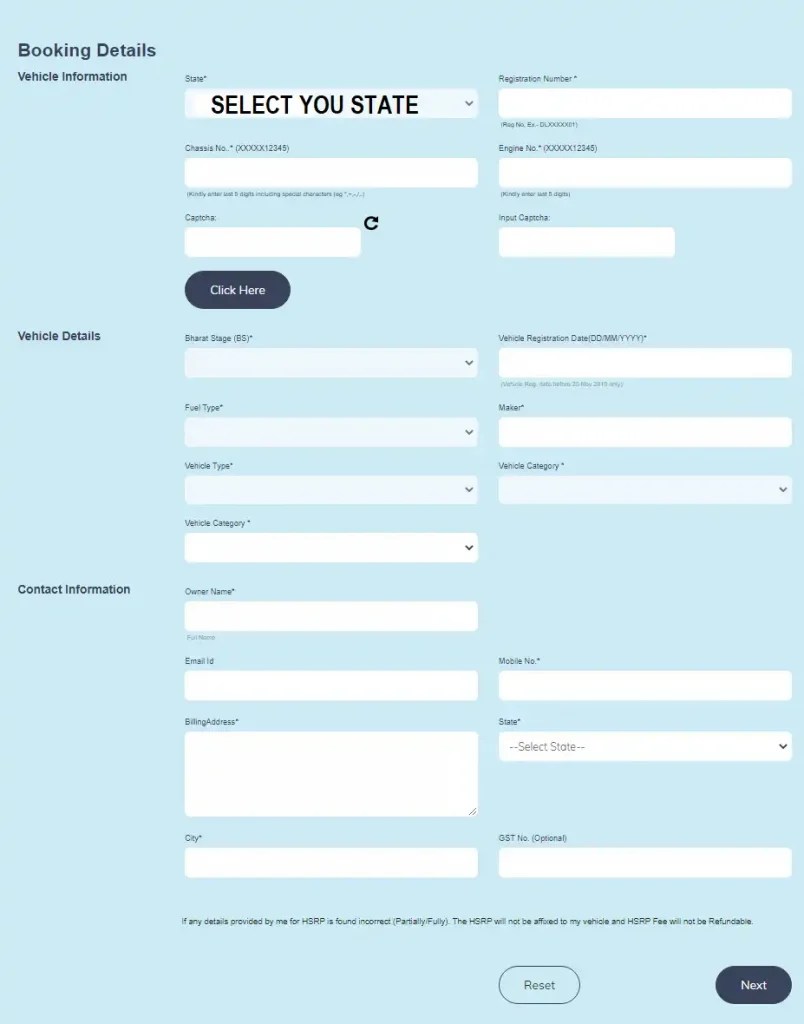 Bangalore HSRP Number Plate Online Book New Number Plate Online Bangalore