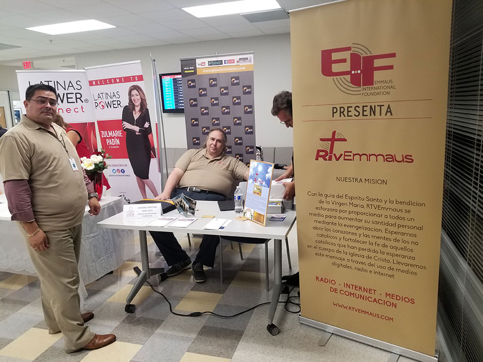 Presence of the promoter team of RTV Emmaus in Hispanic Heritage Week