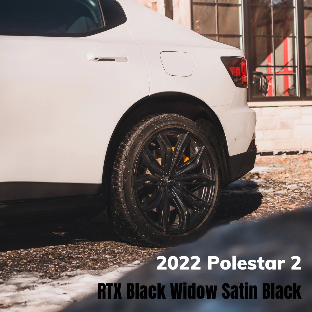 RTX Black Widow Satin Black 2022 Polestar 2 RTXWHEELS